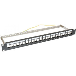 Patch panel 19" 24 porty 1U pusty SecNET 100883