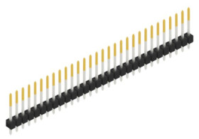 Pin header, 30 pole, pitch 2.54 mm, straight, black, 10048482