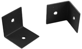 Flange bracket kit, angled, aluminum, (L x W x H) 30 x 30 x 30 mm, black, 1455NCFL