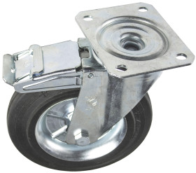 Koło samonastawne średnica kabla 200mm Płyta LAG 230kg wysokość całkowita 240mm