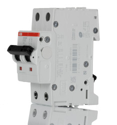 Wyłącznik nadprądowy MCB, Typ D, 2-biegunowy, 10A, 400V, 125V, na szynę DIN, ABB S202M-D10, S200M