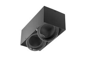 Oprawa sufitowa PIREO N natynkowa, podwójna, IP20, czarna/czarna