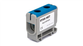 Złączka Szynowa Gwintowa Al/Cu 50Mm2 Niebieska Wlz-35P/50N