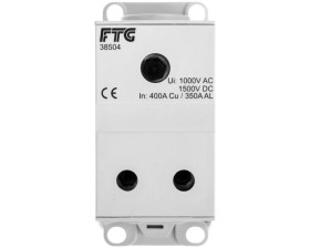 Blok rozdzielczy AL CU 1-potencjałowy 350A we 1x95-240mm wy 2x50-120mm2 szary AUX38504