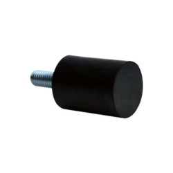 Nóżka z gwintem, M10, Ø 50mm, materiał: Guma naturalna 70Shore A, RS PRO