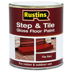 Rustins STRD2500 Step &amp; Tile Paint Gloss Red 2.5 Litre