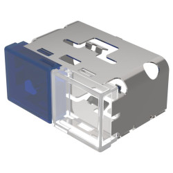 Soczewki do wskaźników, 03-902, Niebieski, Biały, Prostokąt, długość: 38