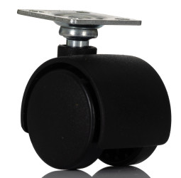 Koło samonastawne średnica kabla 30mm Płyta RS PRO 30kg wysokość całkowita 38mm