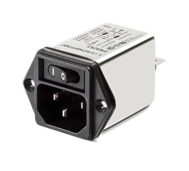 Filtr wejściowy złącza IECNone 10A C14 Schaffner Montaż na kołnierzu