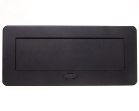 Gniazda wpuszczane w blat 3x230V /płaski frezowany rant/ 1,5m czarne OR-AE-1337/B