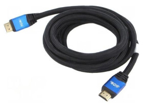 CA-HDMI20CU-0030BL Kabel HDMI wtyk z obu stron tekstylny HDMI 2.0 3m czarny