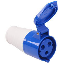 Blue 32A 230V 2P+E Industrial Socket IP44