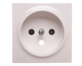 Simon 54 Pokrywa gniazda pojedynczego z przesłonami biała DGZ1ZP/11