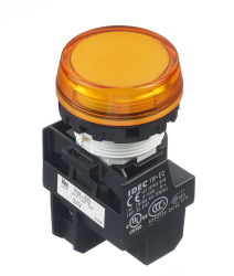 Światło kontrolne – zespół 24V ac/dc Pomarańczowy Idec średnica wycięcia 22mm Montaż panelowy Śruba