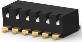 DIP switche, On-Off, 6 pole, straight, 0.025 A/24 VDC, 1-2319764-8