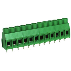 CamdenBoss CTB04VY/12 12 Way 32A Terminal Block 6.35mm