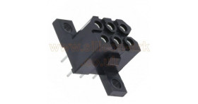 Trident 5.08mm female 6-way pcb connector - ITT Cannon