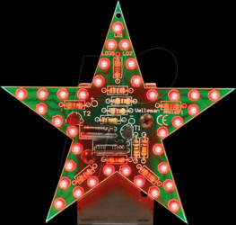 WSSA169R Soldering kit: Flashing star, red