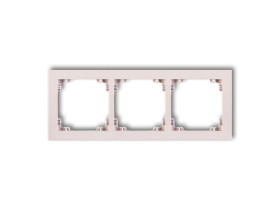 DECO Ramka 3 potrójna uniwersalna z tworzywa DECO Pastel Matt pudrowy róż 40DR-3 KARLIK