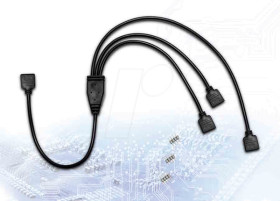 88885466 4-pin RGB Y-adapter cable, 3-way, 48 cm