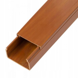 Listwa elektroinstalacyjna kanał kablowy MKE 25x40mm korytko z pokrywą AKS drewno ciemne / 2 m /