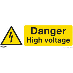 Worksafe SS48V10 Safety Sign Danger High Voltage - Self-Adhesive Vinyl - PK10
