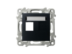 SZAFIR Obudowa gniazda pojedynczego typu Keystone prosta czarny metalik GPK-1Z/p/33 OSPEL