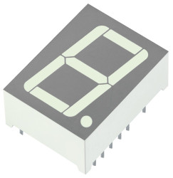 Wyświetlacz diodowy LED 7-segmentowy ze wspólną anodą 25 mcd RH DP, Zielony 20.3mm Kingbright 570 nm