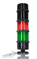 Wieża sygnalizacyjna RS PRO 12 -elementowy LED Zielony/czerwony 12 → 24 V AC/DC Migające, stałe