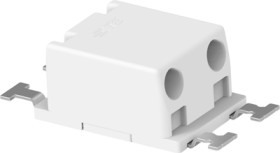 Poke-in connector, 2 pole, pitch 4 mm, straight, natural, 2834334-2