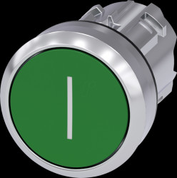 3SU1050-0AB40-0AC0 SIRIUS ACT push button, Ø 22 mm, green, "I"