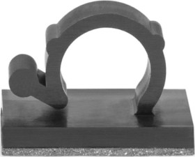 Cable clamp, for magnetic use, max. bundle Ø 9 mm, PA, black, self-adhesive, (L x W x H) 19 x 19 x 12.5 mm, 151-04467