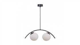 Lampa Wisząca Wave Kolor Czarny/Białe Szkło Metal/Szkło, 2Xe14 Ip20 5013 Zuma...