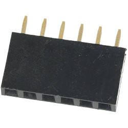 Gniazdo goldpin 1x6 pin żeńskie proste 2.54mm