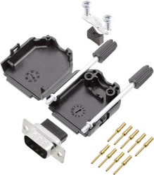 encitech 6355-0078-01 Zestaw listew męskich D-Sub DPPK09-BK-DBCP-K, rzędy: 2, styki: 9, 180 °, 1 szt.