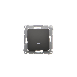 Łącznik pojedynczy podświetlany czarny mat DW1L.01/49 Kontakt Simon54