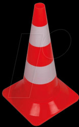 1190-50 Traffic cone, pylon, red/white, 50 cm