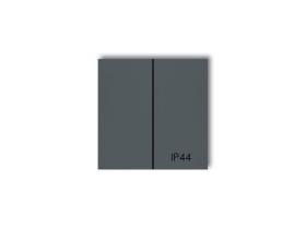Klawisze podwójne do wyłączników IP44 (komplet dwóch sztuk) grafitowy mat 28MKLH-2 KARLIK
