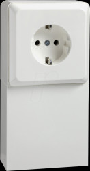 515504 Socket in device carrier, shaft outlet, 2-gang, 16A, pure white