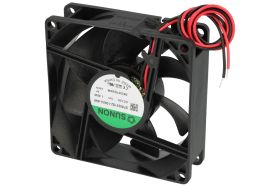 Wentylator; EF80251S2-1000U-A99; 80x80x25mm; ślizgowe; 12V; DC; 1,32W; 62,8m3/h; 30dB; 110mA; 2900RPM; 2 przewody; Sunon; RoHS;