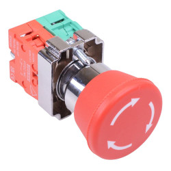 Techna PtecMetMushT40 Emergency Stop Button Switch 10A 1NO-1NC
