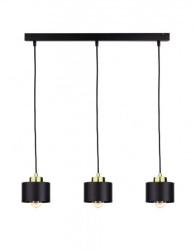 Lampa wisząca nowoczesna 3xE27 SIMPLY BLACK/GOLD