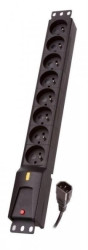 Listwa zasilająca Lestar LZRM 810 BW G-A K.:CZ 3M IEC320 (8 x UTE 10 A 1,5m kolor czarny)