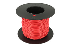 Przewód; montażowy; LiYv; 1 żyła; linka; Cu; 1,00mm2; czerwony; PVC; -30...+80°C; 900V; szpula 100m; Helukabel; RoHS; 2,1mm; 1x1
