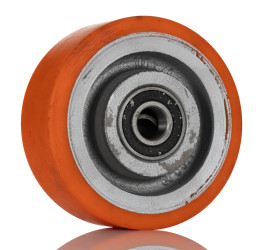 Kółko do wózka, Lite, Poliuretan, obc.: 350kg, śred.: 100mm, szer.: 40mm