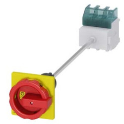 Rozłącznik główny/awaryjny 3P 63A 22kW AC23A 400V montaż na płycie z wałkiem pokrętło otwór centralny 22.5 mm 3LD2545-0TK53