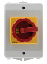 Przełącznik izolatora 3-biegunowy Siemens Montaż przedni 25A 10 kW IP65