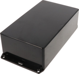 ABS enclosure, (L x W x H) 191 x 110 x 61 mm, black (RAL 9005), IP54, 1591EFLBK