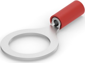 Insulated ring cable lug, 0.38 mm², AWG 22, 13.08 mm, M12, red, 2-328975-1