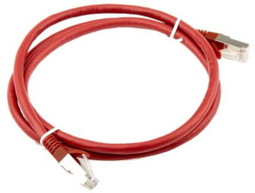 Kabel kategorii 6, Czerwony, Wtyk RJ45/męski RJ45dł.: 1m, mat. koszulki: LSZH